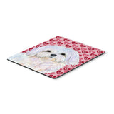 Caroline'S Treasures Ss4482Mp Maltese Hearts Love And Valentine'S Day Portrait Mouse Pad, Hot Pad Or Trivet For Home Office Gami