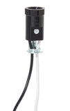 B&P Lamp Pigtail E12 Candelabra Socket with 1/8F Hickey and 18 Inch Wire Leads
