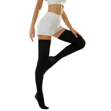 ABIRAM Medical Compression Thigh High Anti Embolism Stockings 15-20mmHg, for Edema, Varicose Veins, Swelling with Inspection Hol