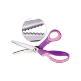ZXUY 5MM Pinking Shears for Fabric, Stainless Steel Handled Professional Dressmaking Sewing Scissors Zig Zag Fabric Craft Scisso