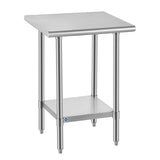 ROCKPOINT SS304 Top All Stainless Steel Table for Prep & Work 24x24 Inches, NSF Commercial Kitchen Heavy Duty Table with Adjusta