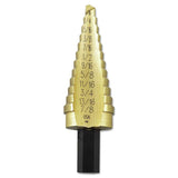 Irwin Tools IRWIN Step Drill Bit, 3/16 to 7/8, Titanium Nitride Coated Nitrate, 3/8 Shank (15104)