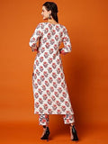 Gosriki Women'S Cotton Blend Printed Straight Kurta With Pant (Yani Orange-Ng-Gs_L_Orange_Large),Orange,,B0CC5RNGXM