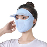 Hatanu Mall Sun Hat For Women With Face Mask, Breathable Face Cover Sun Protection Cap, Adjustable Silky Cooling Sun Visor For B