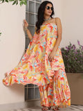 Libas Womens Printed Silk Blend Co-Ord Set For Women Multicolour S 39012