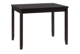 Jofran Inc. Plantation Table And Four Chairs Dining Set, Dark Brown, Counter Height