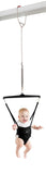 Jolly Jumper Iconic (Black), Doorway Baby Jumper, Indoor Exercise Saddle Seat, Adjustable Height, for Infants up to 28lbs, No St
