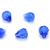 24pcs Adabele Austrian 12mm Faceted Teardrop Crystal Beads Sapphire Blue Compatible with 5500 Swarovski Crystals Preciosa