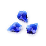 20pcs Czech Faceted Crystal Glass Baroque Chandelier Pendant Drop Beads Suncatcher 22mm Large September Sapphire Blue Birthstone