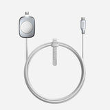 NOMAD Apple Watch Charger USB Type C Cable 1.5m White 2in1, USB C Charging Cable - 100W Fast iWatch Charger USBC for Apple Watch