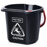 Matthew Cleaning 4.2 Gallon Mop Bucket, Heavy Duty Plastic Cleaning Bucket with Builtin Pour Spout, Mop Holder and Comfort Grip