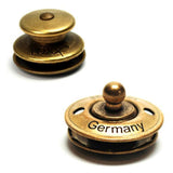 Loxx & CS Osborne Upper & Lower Part, Antique Brass Snaps (Pack of 6) for use with Handbags, Guitar Straps, Saddlebags, Lugg