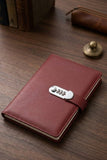 Hebezon Maroon Password Lock Diary Notebook With Pu Leather Cover, Secure Personal Journal For Students Hostel Use,Daily Writing