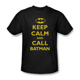 Batman Keep Calm and Call Batman Mens TShirt (Large)