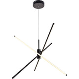 Living District Sonya 3-Light Modern Aluminum Pendant In Black