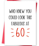 Missonemi 60th Birthday Gift Cards for Women Men, Gifts for 60 Year Old Woman Man, 60th Birthday Decorations for Dad Mom
