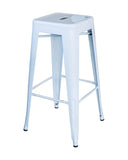 Amerihome Bs030W2Pk Loft White 30 In. Metal Bar Stool 2 Piece