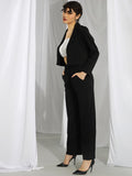 Kotty Women'S Co-Ords Solid Dress Set Jet Black Jet Black Xl