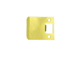 QCAA Solid Brass Extended Lip Strike, 3''X2-1/4, Polish Brass, 1 Pack, Made in Taiwan