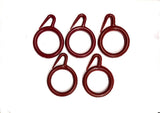 Quality Wise Plastic Curtain Rings Hooks for Doors, Windows & Bathroom Dcor, 2 inchs (Pack of 30 pcs, Red)