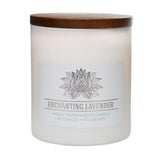 CAROLINA Enchanting Lavender Scented Jar Candle, Wellness Collection, Relaxing Aromatherapy Candle, 2 Wick White Jar Soy Blend W