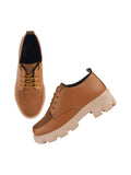 Shoetopia Smart Casual Tan Shoes For Girls-Eu37,Bronze,4,B0D5HF2S4Q