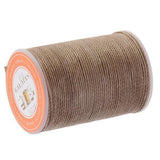 ATORSE 2x0.8mm Round Polyester Waxed Thread Sewing Stitching DIY Craft Coffee