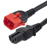 Enet C14 To C15 PLock 15Amp/250V 14/3 Locking Power Cord Red 6Ft Lifetime War
