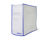 Computer Dust Solutions CPU Dust Cover, Covers PC Case, Silky Smooth Antistatic Vinyl, Translucent Coconut Cream Color with Blue Trim, Several Sizes Available, for Mid Tower (8.2W x 16H x 18.5D)