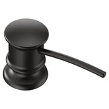 Moen 3944BL Deck Mounted Kitchen Soap Dispenser with Above the Sink Refillable Bottle, Matte Black