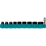 Makita E01672 Impact XPS 10 Pc. 3/8 Drive 6Point SAE Impact Socket Set w/Standard Socket Adapter