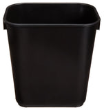 Amazon Basics Trash Can, Rectangular Commercial Office Wastebasket, 10 Gallon (Pack Of 2), Black