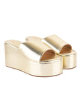 Shoetopia Girls-Little Heeled Sandal, Golden, 5 UK