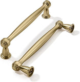 khtumeware 2 Pack 3-1/2 Inch(89mm) Brushed Brass Cabinet Pulls Satin Brass Kitchen Cabinet Handles Kitchen Cabinet Hardware for