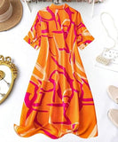 Leriya Fashion Dress For Women | One Piece Dress For Women | Beach Dress For Women (Xx-Large, Orange)