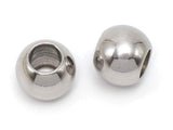 THREENEST 200 PCS Stainless Steel Spacer Beads, Round Polished Metal Beads Craft Finding for Bracelet Necklace Earring Jewelry M