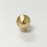 Brushed Brass MCM Cabinet Hardware Mid-Century Modern Style Made of Solid Brass (Round Ball Knob)