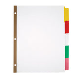 Office Depot Erasable Big Tab Dividers, 5Tab, Assorted Colors, Pack of 2 Sets, 3585478683