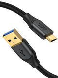 CableCreation USB C Data Cable 1.6FT, USB-A 3.2 Gen2 10Gbps, 3A Fast Charging, Support Android Auto & Carplay, Type-C External S
