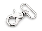 CRAFTMEMORE Trigger Snap Hook Metal Swivel Lobster Clasps Purse Bag Clips Quality Finish VTHO 2PCS (1 Inch, Silver)