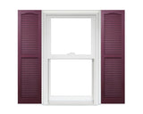Homeside Open Louver Vinyl Shutters (1 Pair) - 12 x 67-090 Bordeaux