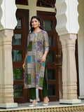 Gosriki Women'S Rayon Blend Straight Printed Kurta With Pant (Nimmi Green-Vks01-Gs_L_Green_Large),Green,,B0DCK9RNQ2