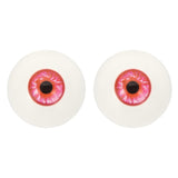 PATIKIL 32mm Doll Eyes,1 Pair Realistic Acrylic Eyes Plastic Half Eyeballs for Dolls Masks Halloween Props Art Craft, Ice Red