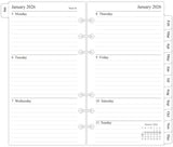newestor 2026 Weekly & Monthly Planner Refill, 3-3/4 x 6-3/4, Jan 2026 - Dec 2026, Personal/Compact/Size 3