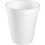 Dart Insulated Foam Drinking Cups, White, 8 Oz, Box Of 1,000 Cups