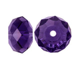 50pcs Adabele Austrian 8mm Faceted Loose Rondelle Crystal Beads Purple Velvet Spacer Compatible with 5040 Swarovski Crystals Pre