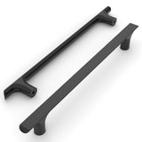 Amerdeco 10 Pack Matte Black Cabinet Pulls 10 Inch(256MM) Hole Centers Kitchen Cabinet Handles Hardware Kitchen Handles for Cabi