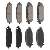AUTOMUTO 8PCS Front & Rear Semi-Metallic Disc Brake Pads Set D1596 D1589 For Chrysler Town & Country For Dodge Grand Caravan Jou