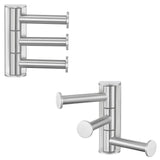Angle Simple Swivel Towel Hook Brushed Nickel 2 Pack, SUS 304 Stainless Steel Bathroom Robe Hook for Wall
