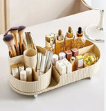 Azelf Makeup Storage Box Rotating Pen Holder Dresser Desktop Large Capacity Makeup Brush Lipstick Eyeshadow Powder Puff Shelf
